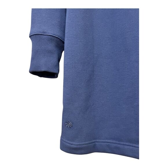 Athleta Cozy Karma Women's Blue Knee Length Sweatshirt Dress Size S Casual - Picture 4 of 5